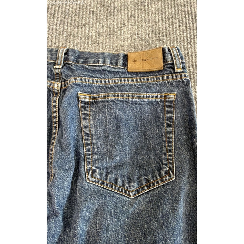 Vintage Y2K Calvin Klein Women's Rinse Wash Flare Jeans 100% Cotton Sz 11 x 31 - Picture 8 of 12